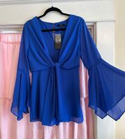 Long Sleeve Blue Romper