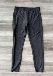 ALALA Black Checkered Leggings Size M Logo Athletic A14