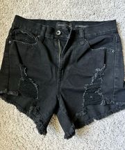 Kendall & Kylie Black Distressed Shorts