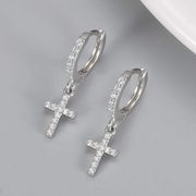 Fashion Earrings Jewelry 925 Sterling Silver Cross Earrings‎