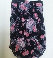 Floral high low skirt