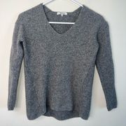 Madewell  merino wool long sleeve size XS grey ribbed V-neck