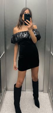 Velvet Sequin Mini Dress