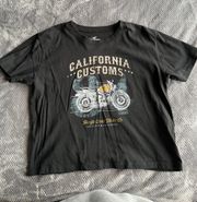 Hollister Cropped Graphic Tee