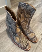 Snakeskin Booties