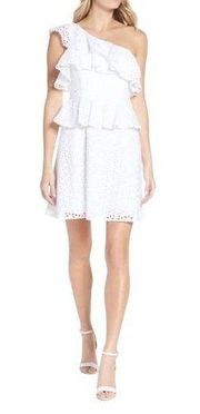 New Lilly Pulitzer Josey Dress Resort White Flower Petal Eyelet Size 0