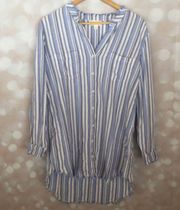 Stripped Western Fryed Shirt Dress