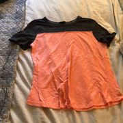 Rue21 orange grey color block tee M