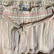 Jolt linen/rayon striped  LG shorts