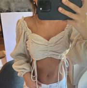 Isabelle’s Cabinet Tan Cropped Top 