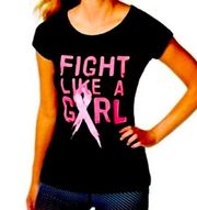 Ideology Fight Like A Girl Breast Cancer T-Shirt