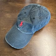 Polo Ralph Lauren Faded Black Dad Hat Worn In Distressed