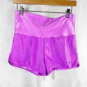 Koral Flex Fold Over Netz Shorts Wild Orchid Size Small