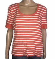 Chaps scoop neck stripped tee