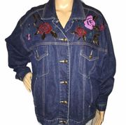 Gorgeous Carole Little embellished denim jacket