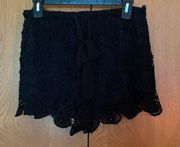 Black lace shorts