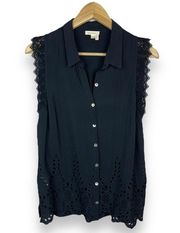 Anthro Meadow Rue Opuntia Button-Down Blouse