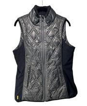 Lole Black Metallic Puffer Vest Women’s Size Medium 8/10