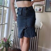 Jordache Vintage Jean Cargo Skirt
