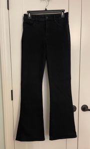 High Rise Curvy Black Flare Jeans