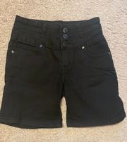 Black  Jean Shorts