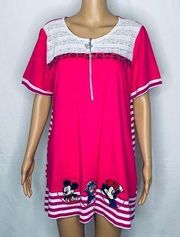 Soda High Mickey Minnie Donald Disney Tunic Top 2X