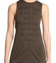 Military Green Chain Back Tank Top Tequila size XS