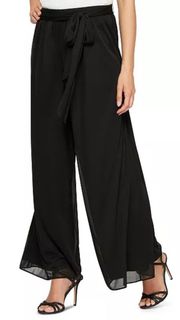 Women's Sash-Belt Wide-Leg Pants