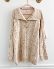 Collar Marled Sweater