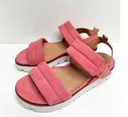 Kenneth Cole Sandals Womens Size 8 Pink Puff Leather Upper Platform