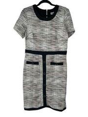 Shelby & Palmer Gray Tweed Career Short Sleeve Dress