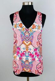 Tabitha Web Sleeveless Floral Boho Print Top S NWT