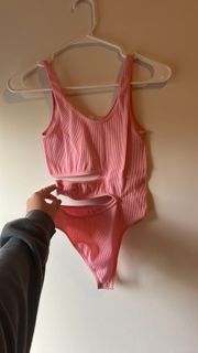 Pink Cutout Bodysuit 