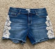 Lace Jean Shorts