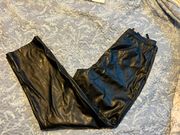 Black Faux Leather Pants