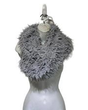 tucker tate gray faux fur infinity scarf