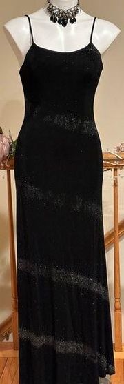 Black Maxi BodyCon Cocktail/Party Dress Sz. XS Zipper In Back