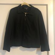 black zip up sweater long sleeve blazer size 1X plus size