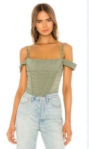 I am gia I.AM.GIA Sz S Green  Bridget Corset Top