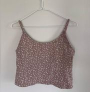 floral printed old navy cropped tank top