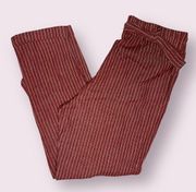 Final Touch Red Striped Cropped Pants