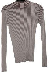 EXPRESS Blush Pink Ribbed Turtleneck Long Sleeve Sweater Sz Medium