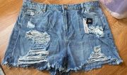 High Rise Jean Shorts