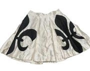 Silk fleur de lis skirt CLUB MONACO Size 00