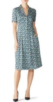 Jason Wu Blue Printed Day Dress Size 2 US $1,595