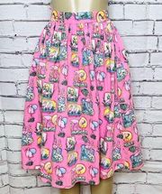 Hell Bunny Maxine Flamingo Sunset Skirt size XS