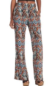 WAYF Womens Lightweight Boho Tribal Print Pull On Casual Palazzo Pants Size S