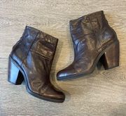 Bandolino Brown Leather Heeled Booties BDJOINEDTOME Style Women’s Size 7