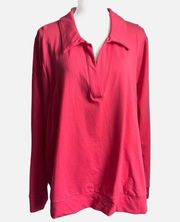 Livi for Lane Bryant Coral V Neck Activewear Sweatshirt Women’s Plus Size 22