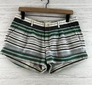 Joie Striped Linen Blend Shorts Size 4